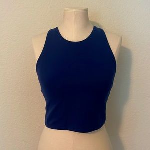Electric Blue Athleta Conscious Crop